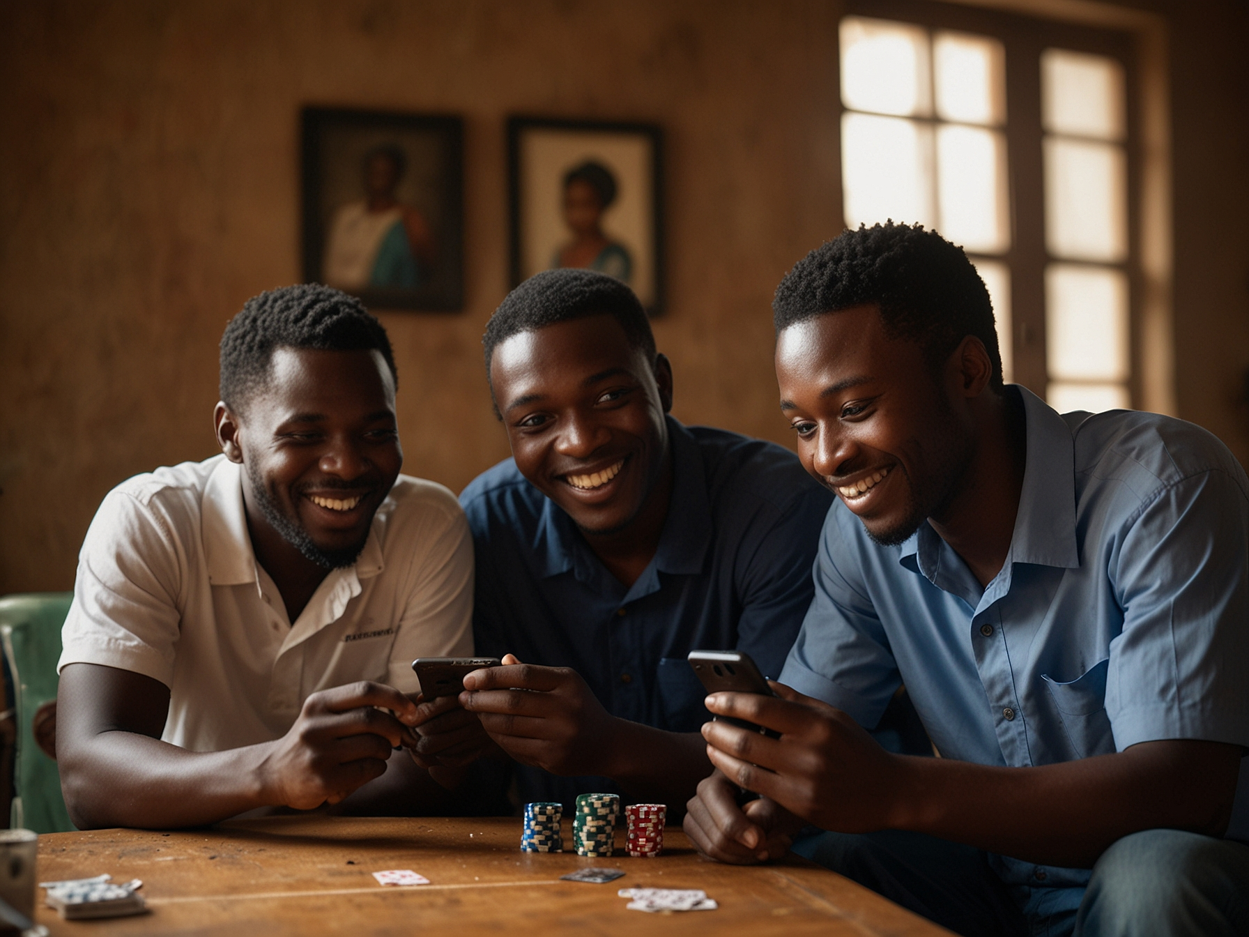 Happy players using Bet590 on mobile